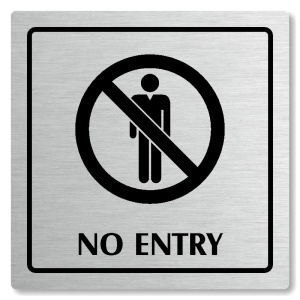 No entry, 100x100mm, stříbrná, Arizona